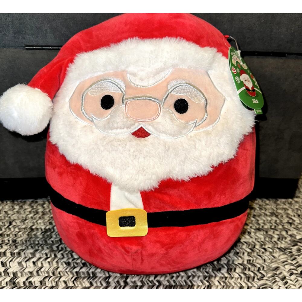 NWT Squishmallow Kellytoy 13" Nick Santa Claus Plush Pillow